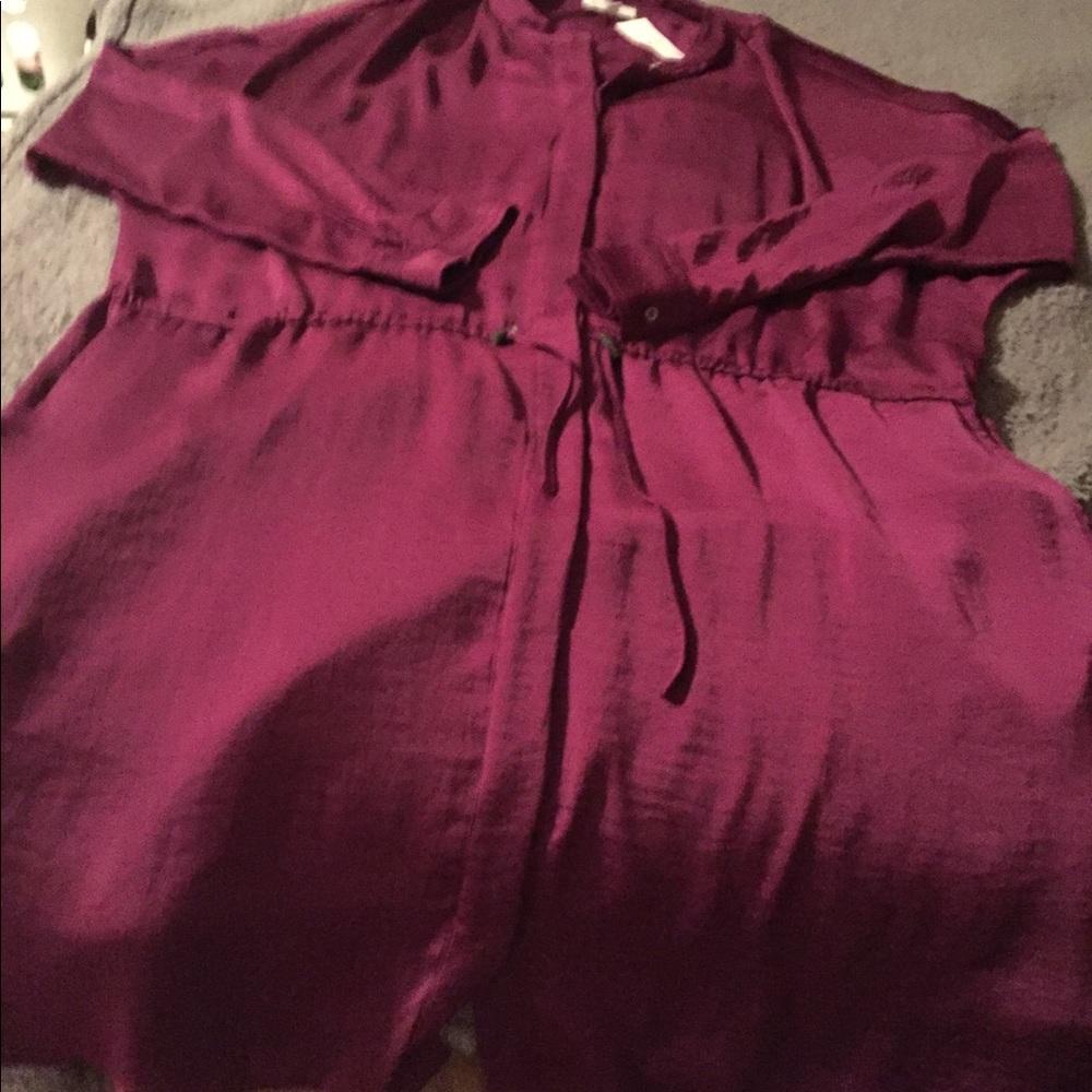 Wine colored dress from Lou and gray